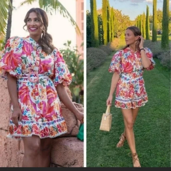 Farm Rio Spring Banana Minidress Dresses